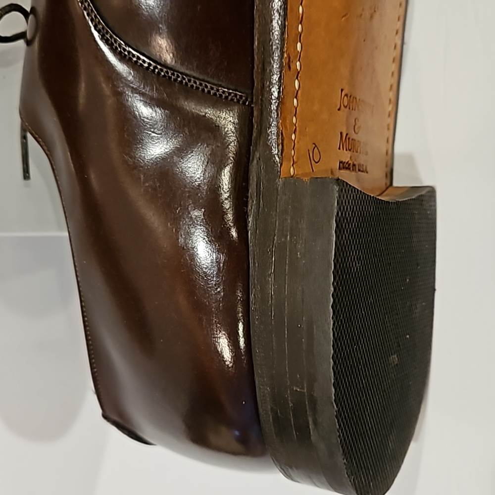 Johnston & Murphy Men’s Cap-Toe Oxfords in Dark Brown - Picture 5 of 11